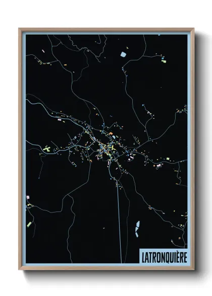 Une affiche de carte sur Latronquière