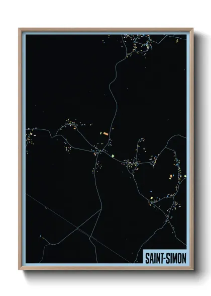 Une affiche de carte sur Saint-Simon