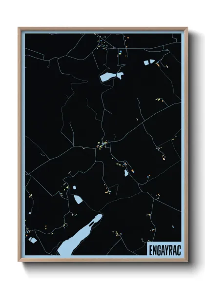 Une affiche de carte sur Engayrac