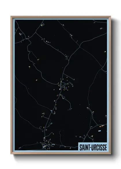 Une affiche de carte sur Saint-Urcisse