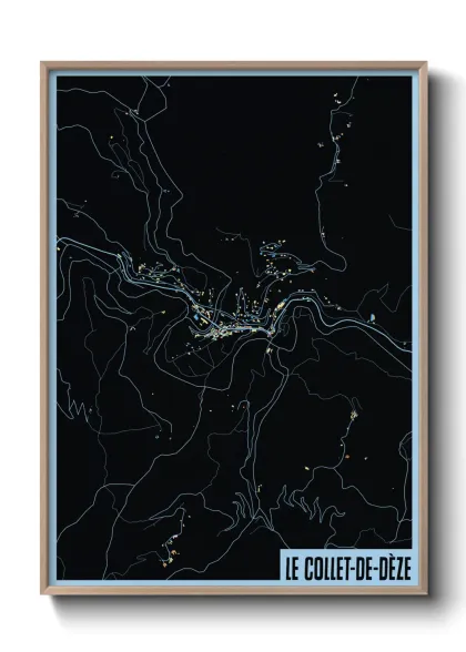 Une affiche de carte sur Le Collet-de-Dèze