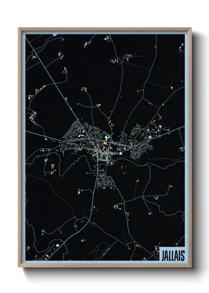 Une affiche de carte sur Jallais