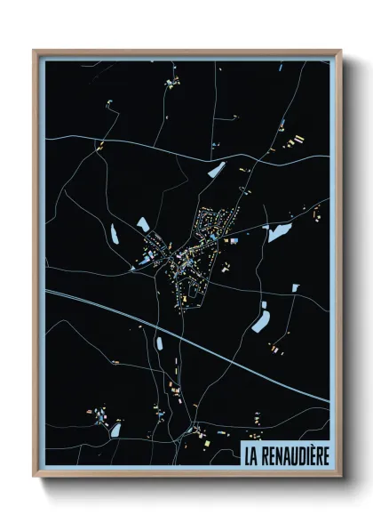 Une affiche de carte sur La Renaudière