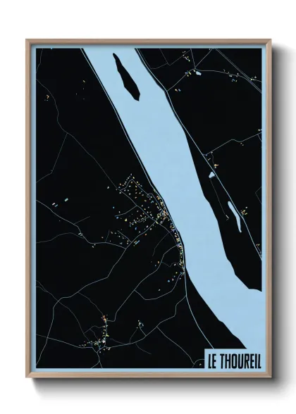 Une affiche de carte sur Le Thoureil