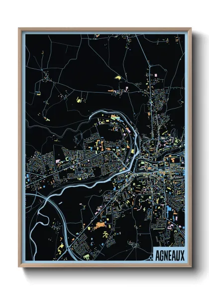 Une affiche de carte sur Agneaux