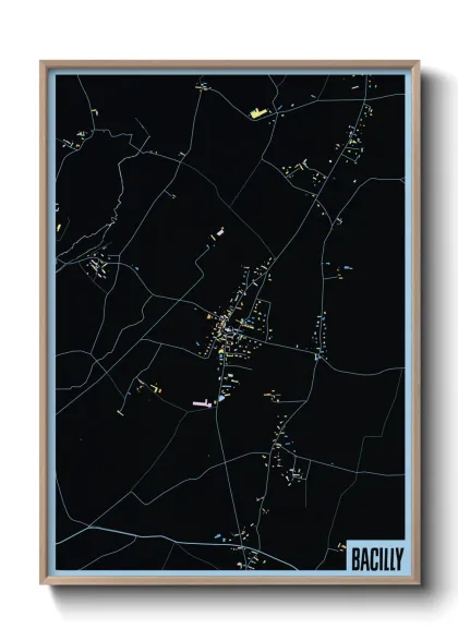 Une affiche de carte sur Bacilly