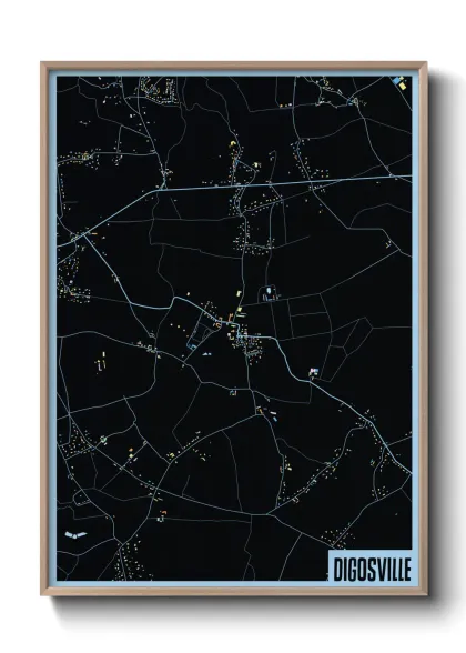 Une affiche de carte sur Digosville