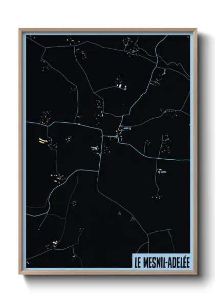 Une affiche de carte sur Le Mesnil-Adelée