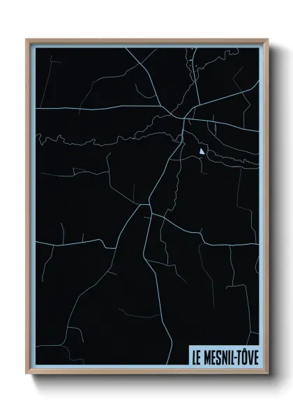 Une affiche de carte sur Le Mesnil-Tôve