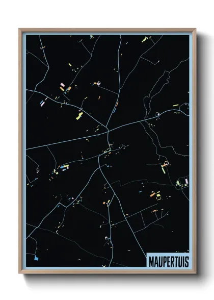 Une affiche de carte sur Maupertuis