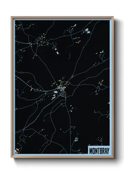 Une affiche de carte sur Montbray