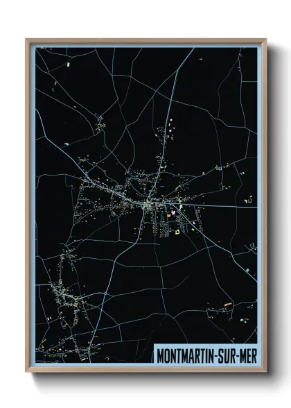 Une affiche de carte sur Montmartin-sur-Mer