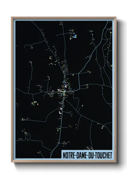 Une affiche de carte sur Notre-Dame-du-Touchet