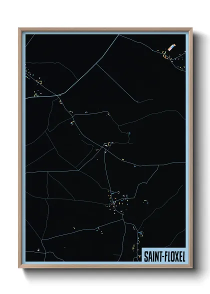 Une affiche de carte sur Saint-Floxel