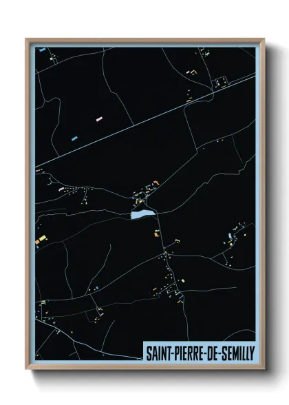 Une affiche de carte sur Saint-Pierre-de-Semilly