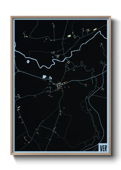 Une affiche de carte sur Ver