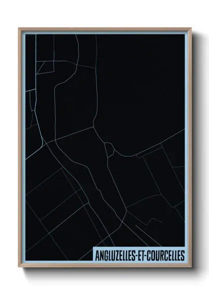 Une affiche de carte sur Angluzelles-et-Courcelles