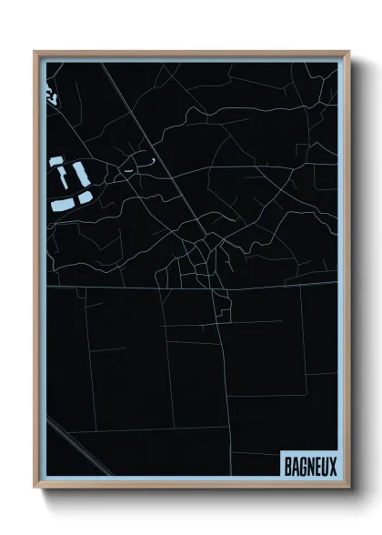 Une affiche de carte sur Bagneux