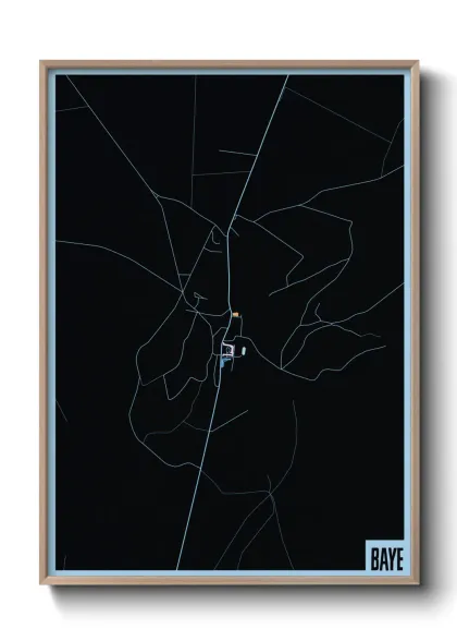 Une affiche de carte sur Baye