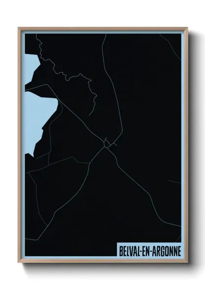 Une affiche de carte sur Belval-en-Argonne