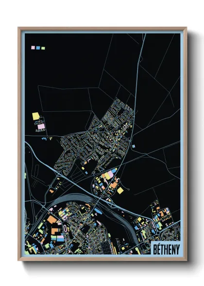 Une affiche de carte sur Bétheny