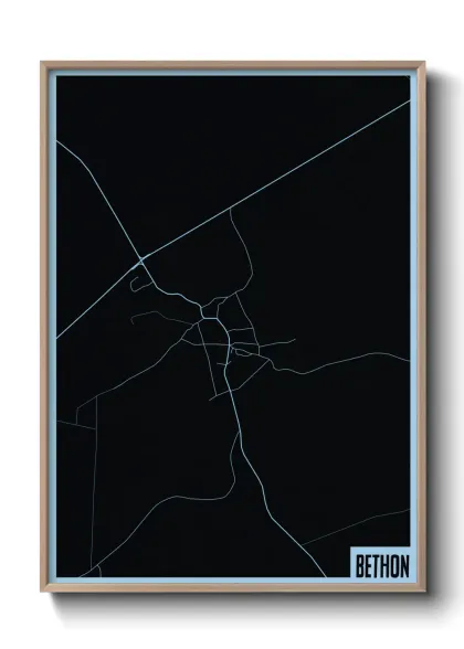 Une affiche de carte sur Bethon