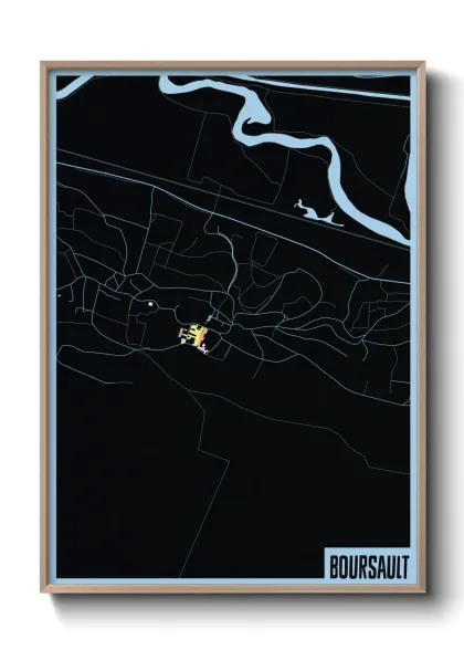 Une affiche de carte sur Boursault