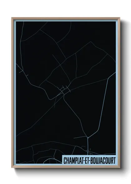 Une affiche de carte sur Champlat-et-Boujacourt