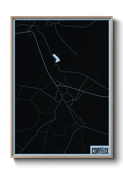 Une affiche de carte sur Corfélix
