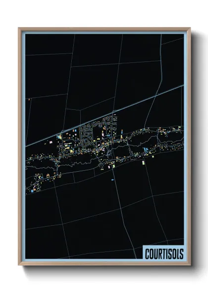 Une affiche de carte sur Courtisols