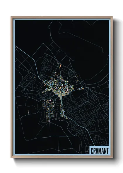 Une affiche de carte sur Cramant