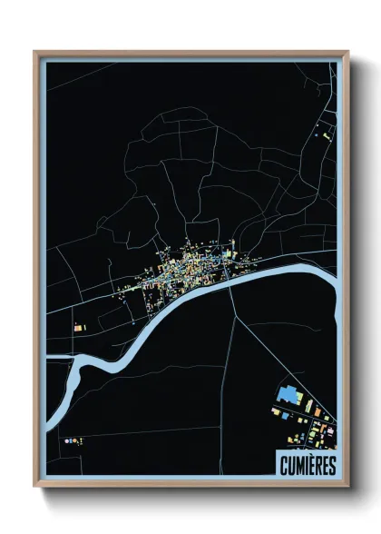Une affiche de carte sur Cumières