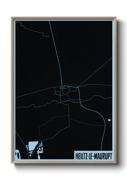 Une affiche de carte sur Heiltz-le-Maurupt