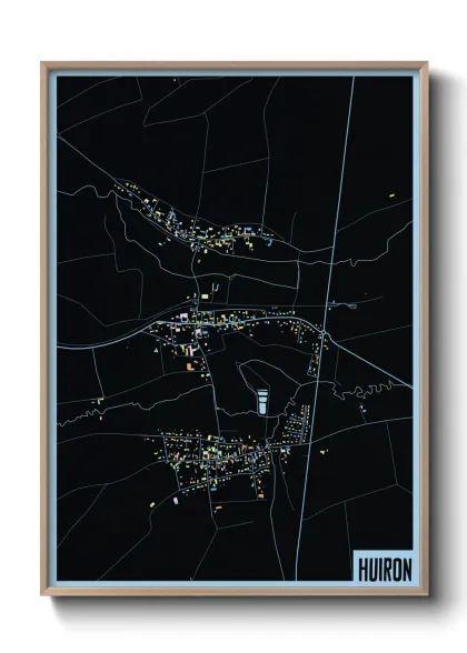 Une affiche de carte sur Huiron