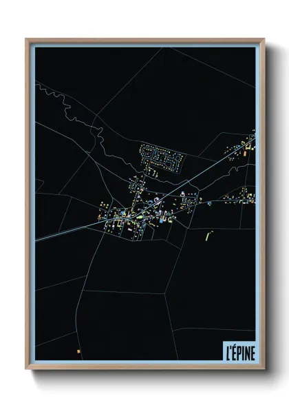 Une affiche de carte sur L'Épine