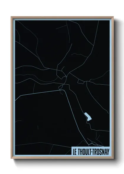 Une affiche de carte sur Le Thoult-Trosnay