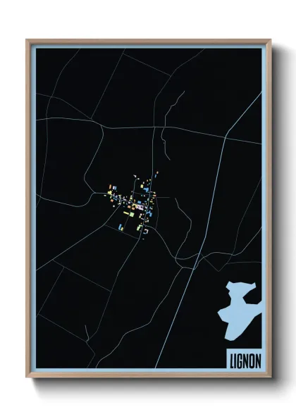 Une affiche de carte sur Lignon