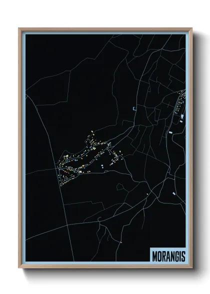 Une affiche de carte sur Morangis