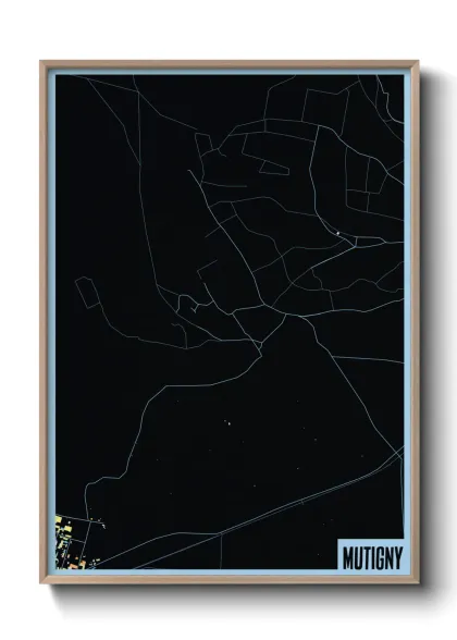Une affiche de carte sur Mutigny