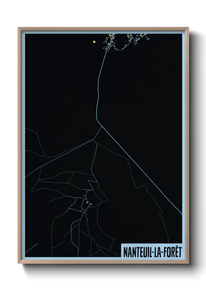 Une affiche de carte sur Nanteuil-la-Forêt