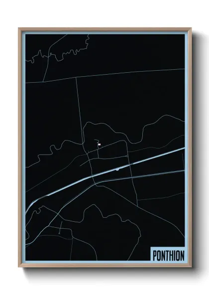 Une affiche de carte sur Ponthion