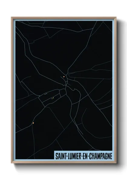 Une affiche de carte sur Saint-Lumier-en-Champagne