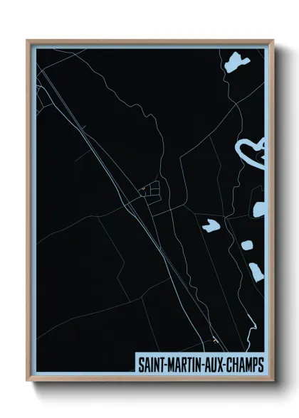 Une affiche de carte sur Saint-Martin-aux-Champs