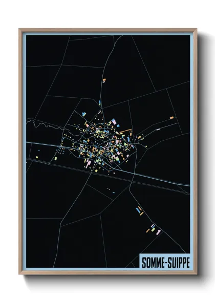 Une affiche de carte sur Somme-Suippe