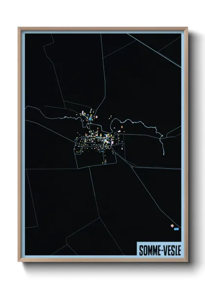 Une affiche de carte sur Somme-Vesle