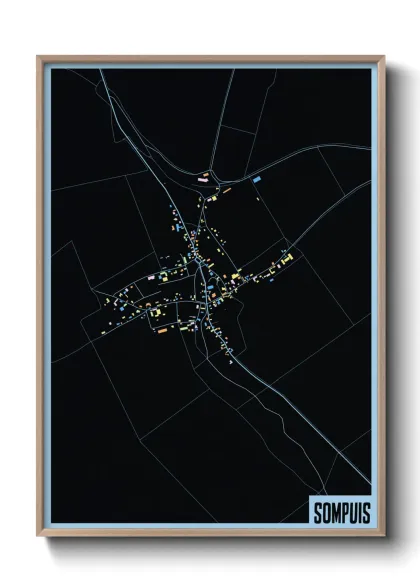 Une affiche de carte sur Sompuis