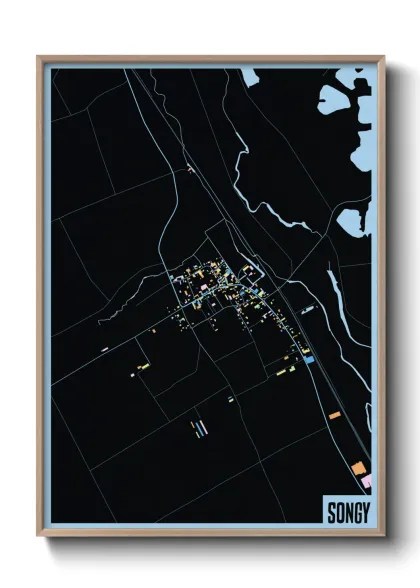 Une affiche de carte sur Songy