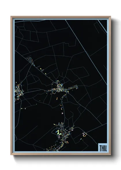Une affiche de carte sur Thil