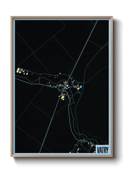 Une affiche de carte sur Vatry