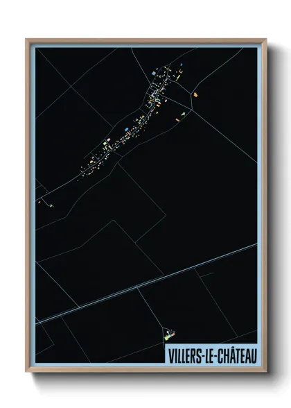 Une affiche de carte sur Villers-le-Château